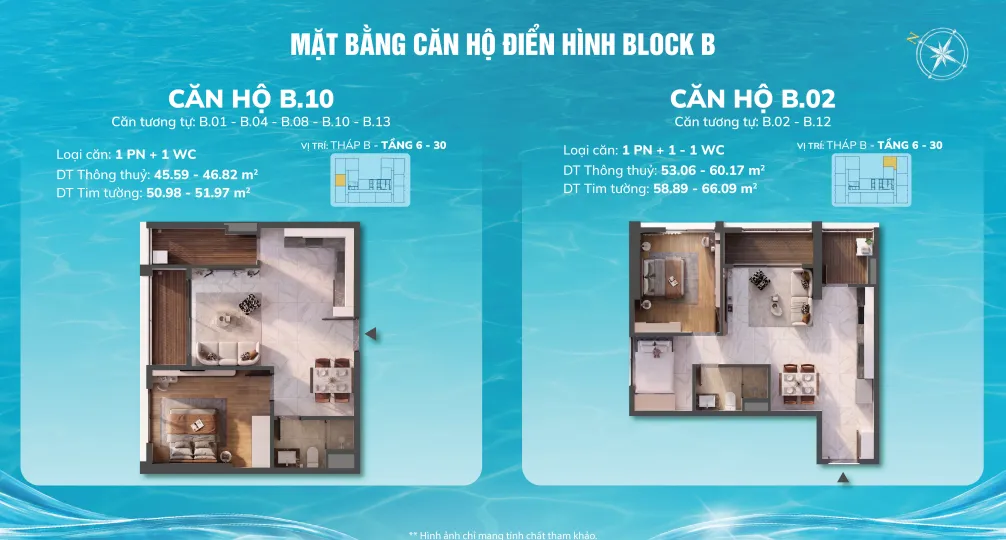 Layout Căn Hộ Serena Riverside: Phân Tích Chi Tiết Căn 1PN, 2PN, 3PN & Shophouse 19 can ho 1 pn 1 block B serena riverside dien hinh 11zon
