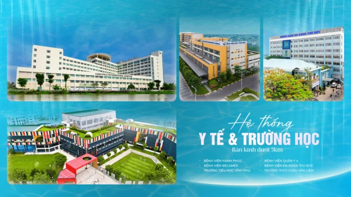 Hệ thống y tế trường học quanh dự án Serena Riverside