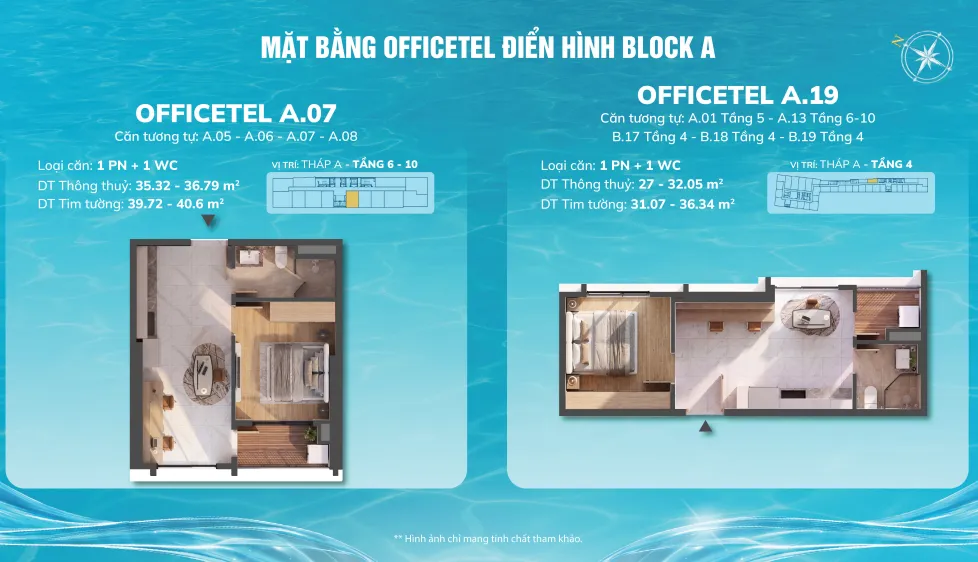 layout officetel 1pn a serena riverside dien hinh 11zon