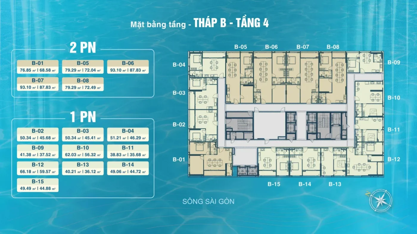 mat bang tang thap B tang 4 du an serena riverside